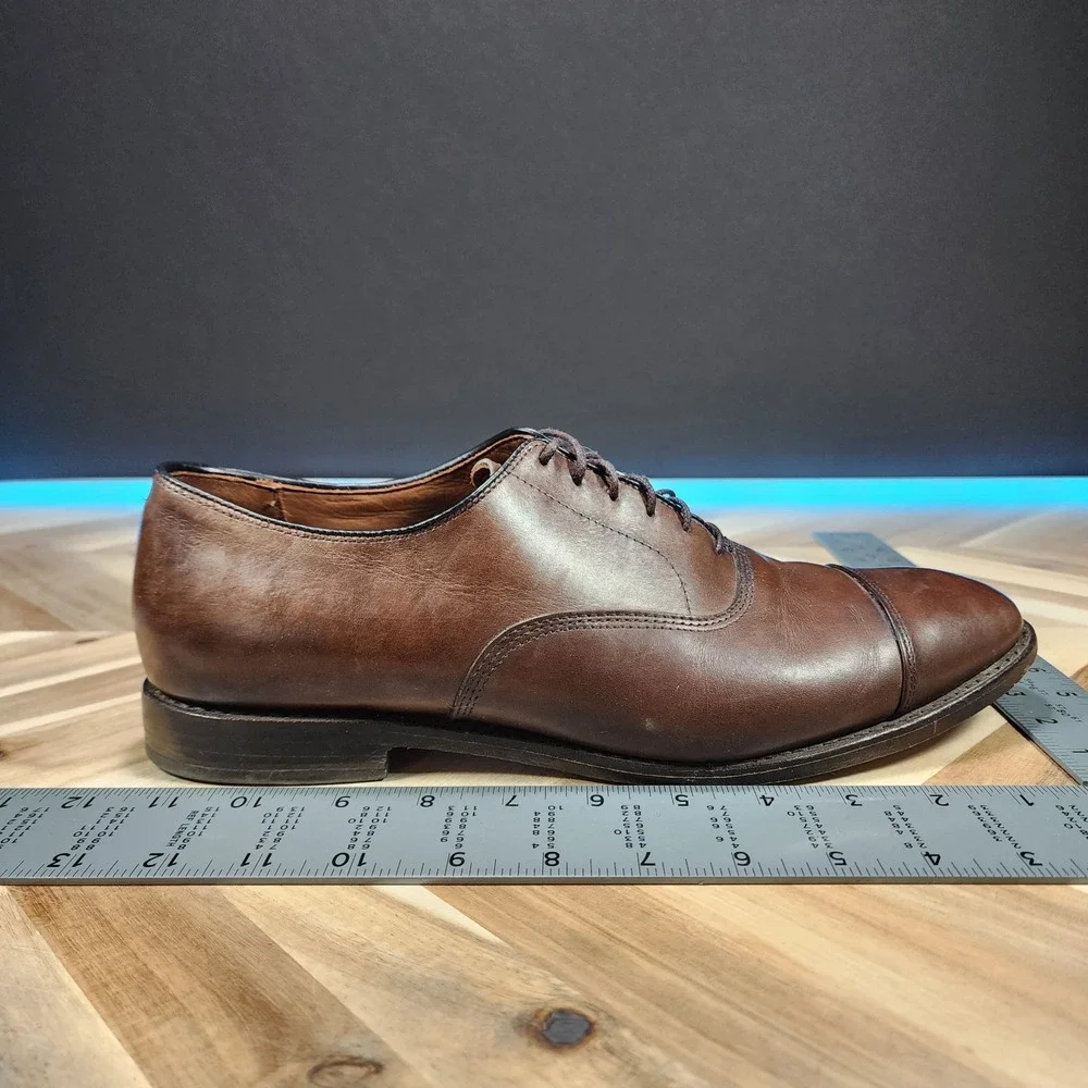 Allen Edmonds Park Avenue Cap-toe Oxford Dark Brown Dress Shoe Sz 10.5 D 5845